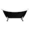 Castello Usa Daphne 59" Clawfoot Acrylic Freestanding Bathtub in Black W/ Chrome Feet CB-26-59-B-T-CH - alternate 1